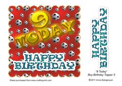 9 Today Boy Birthday Topper 3