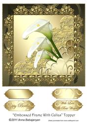 Embossed Frame with Callas Topper