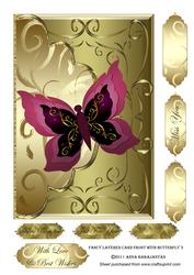 Fancy Layered Card Front with Butterfly 3