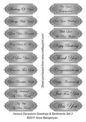 Various Occasions Greetings & Sentiments Set 2