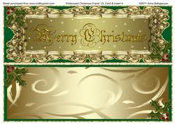Embossed Christmas Frame Dl Card & Insert 4