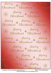 Christmas Text & Snowflakes Background 2