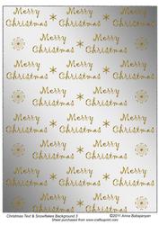 Christmas Text & Snowflakes Background 3