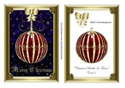 Christmas Bauble in Frame Card 1