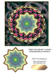 When You Dream 10 Point Star Mandala Topper 6