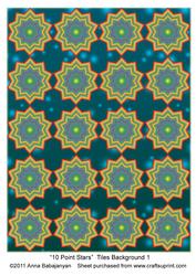 10 Point Stars Tiles Background 1