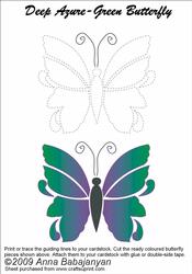 Deep Azure-green Butterfly