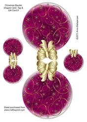 Christmas Bauble Shaped Card, Tag & Gift Card 5