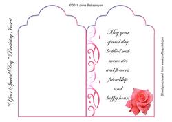Your Speical Day Birthday Insert