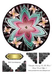 Butterflies Dancing for the Flower Large Round Topper 3