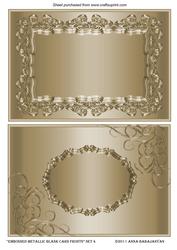 Embossed Metallic Blank Card Fronts Set 4