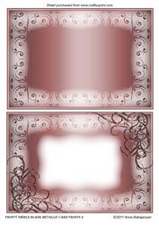 Frosty Swirls Blank Metallic Card Fronts 2