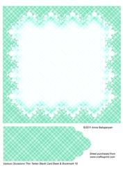 Various Occasions Thin Tartan Blank Card Base & Bookmark 10