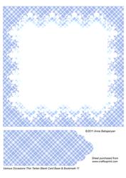 Various Occasions Thin Tartan Blank Card Base & Bookmark 11