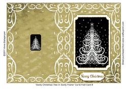 Swirly Christmas Tree in Swirly Frame Cut & Fold Card 8