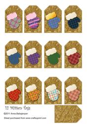 12 Mitten Tags
