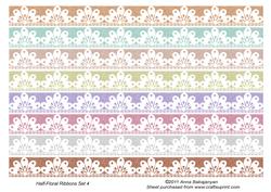 Half-floral Ribbons Set 4