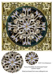 Fancy Snowflake on Embossed Frame Layered Topper