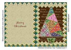 Stitched Christmas Tree Folded Card 4