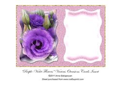 Purple-violet Flowers Various Occasions Cards Insert