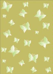 Moon-green-white Butterflies on Banana-yellow