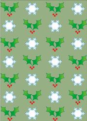 Holly and Snowflake Sheet 6