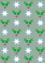 Holly and Snowflake Sheet 7