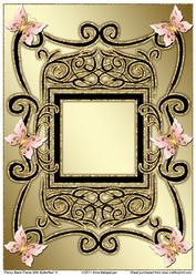 Fancy Blank Frame with Butterflies 5