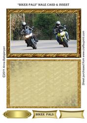 Biker Pals Male Card & Insert