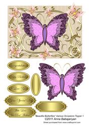Beautiful Butterflies Various Occasions Topper 1