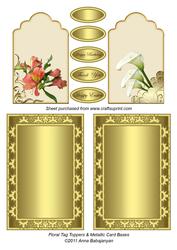Floral Tag Toppers & Metallic Card Bases