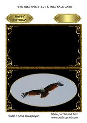 The Free Spirit Cut & Fold Male Card