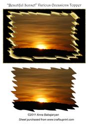 Beautiful Sunset Various Occasions Topper