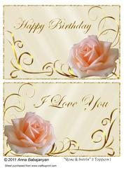 Rose & Swirls 2 Toppers 1