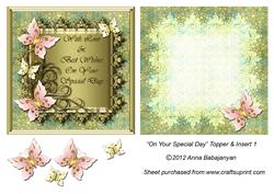 On Your Special Day Topper & Insert 1