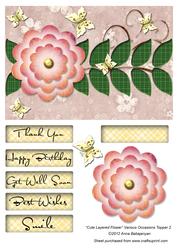 Cute Layered Flower Various Occasions Topper 2