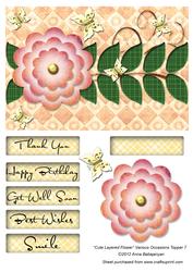 Cute Layered Flower Various Occasions Topper 7