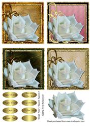 Single Rose 4 Square Toppers 1