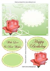 Rose & Swirls Various Occasions Topper 2