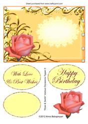 Rose & Swirls Various Occasions Topper 3