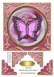 Mild Soul Butterfly Large Square Topper 1
