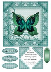 New Beginning Various Occasions Butterfly Topper 1