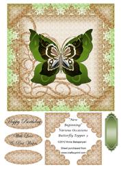 New Beginning Various Occasions Butterfly Topper 3