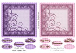Double-layer Blank Toppers Set 4