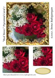 Red Roses Pyramid Card 7