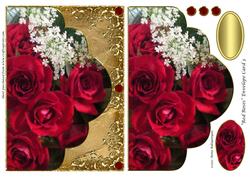 Red Roses Envelope Card 3