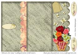 Flowers for You Scalloped Letter Fold Card 2