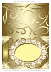 Blank Metallic Card with Oval Frame 1