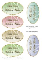 With Love & Best Wishes Large Labels Set 1