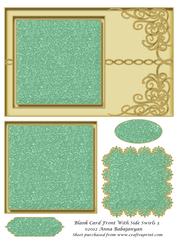 Blank Card Front with Side Swirls 3